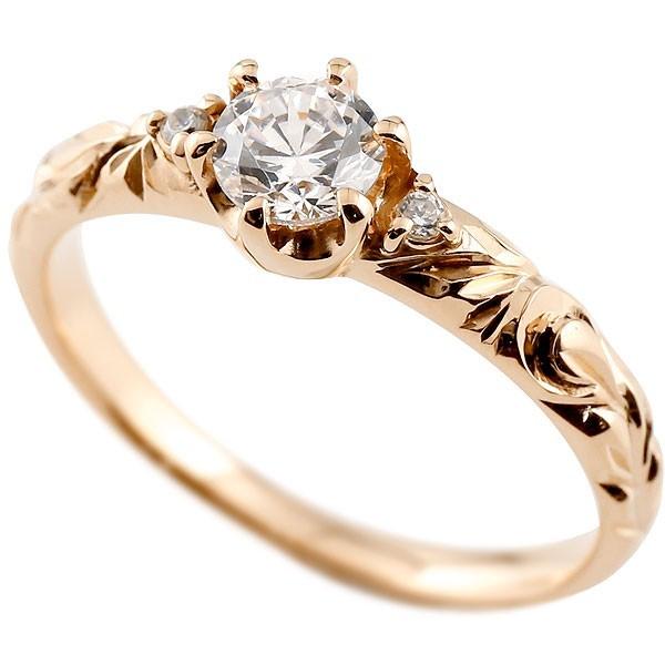 数々の賞を受賞 ゴールド リング 指輪 送料無料 ストレート ダイヤ k18pg 18金 ピンクゴールドk18 一粒大粒 ダイヤモンド ピンキーリング ハワイ ハワイアン 指輪