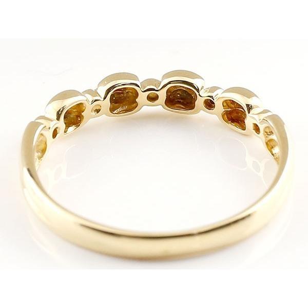 18金 リング ダイヤモンド レディース ゴールド 18k  ピンキーリング イエローゴールドk18 シンプル 指輪 重ね付け シンプルの画像