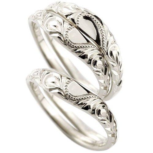 結婚指輪 ペアリング ペア マリッジリング ハワイアンジュエリー ハワイアン ハート シルバー 地金リング sv925 トラスリング 3本セット セール SALE