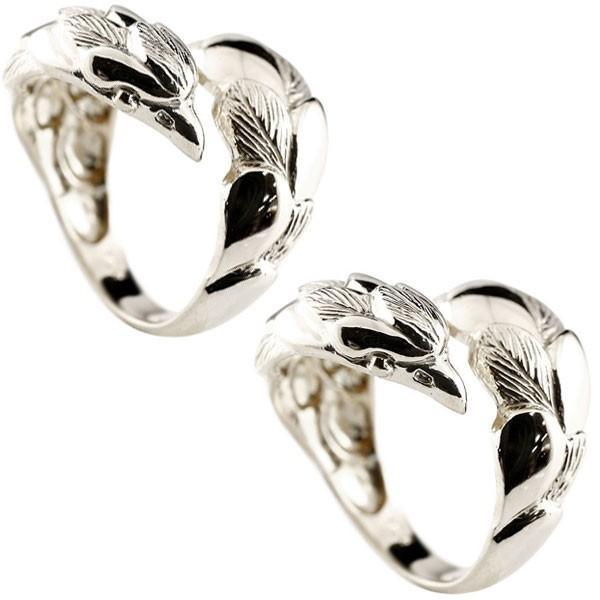 結婚指輪 ペアリング ペア マリッジリング LGBTQ フェザー 羽 イーグル 鷹 フェザー 幅広 指輪 地金リング シルバー フリーサイズ トラスト 送料無料 人気