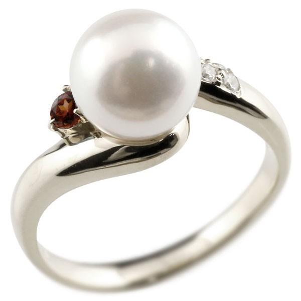 公式 パールリング 真珠 フォーマル エンゲージリング 婚約指輪 10金 ガーネット ホワイトゴールドk10 リング ダイヤモンド ダイヤ 指輪 10金 宝石 送料無料 レビューで送料無料 Www Doctor Plan Com