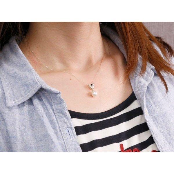 パール ガーネット シルバー ペンダントトップシルバーチェーン925