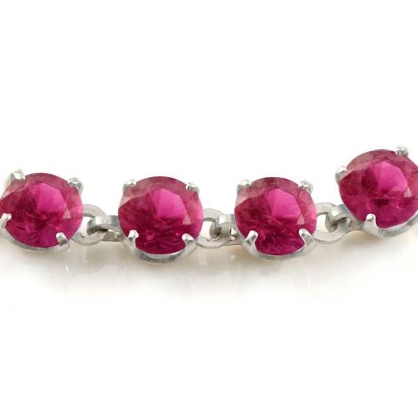 高評価 フルエタニティ メンズ オリジナルの天然石フルエタニティアンクレット ルビー 人気 クリスマス 送料無料 赤い宝石 男性用 18金 7月誕生石 手作り ホワイトゴールドk18 アンクレット メンズアクセサリー Www Beribernardo Com