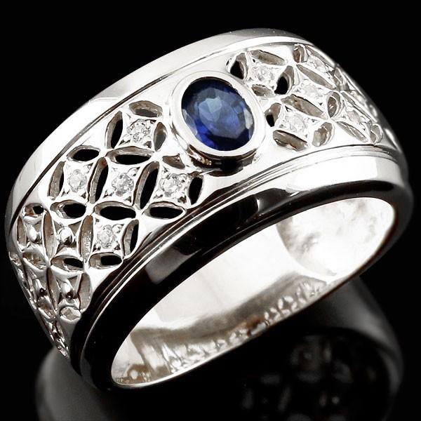 【ファッション通販】 sv925 シルバー 幅広リング 透かし 指輪 サファイア リング メンズ キュービックジルコニア sale セール 人気 送料無料 青い宝石 宝石 指輪