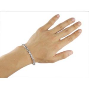 ハワイアンジュエリー ブレスレット ペアバングル ペアブレスレット ホワイトゴールドk18 レディース ブレスレット メンズ カップル レディース 送料無料 ペアブレスレット バングル 母の日 人気 wt ジュエリー工房アトラス夢