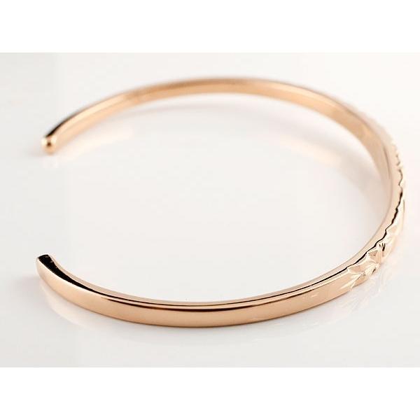 ハワイアンジュエリー ブレスレット k18 18金 レディース バングル