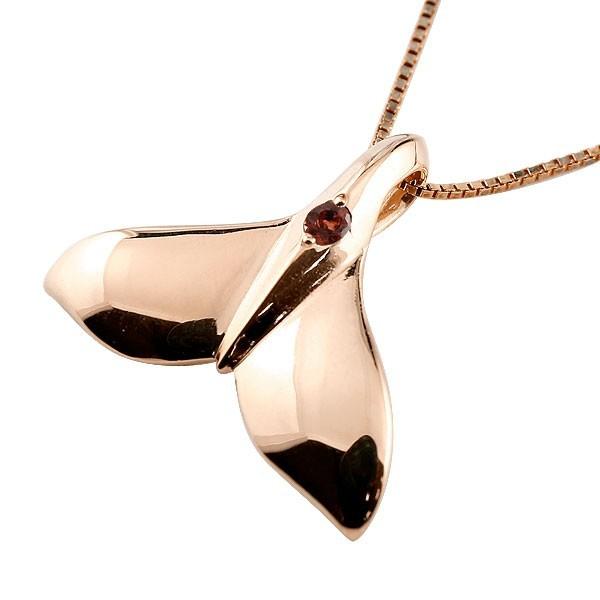 最安値挑戦 ハワイアンジュエリー メンズホエールテール クジラ 鯨 ガーネット ネックレス トップ ピンクゴールド 天然石 1月誕生石 K10 10金 人気 宝石 赤い宝石 最新情報 Regionmarket Store