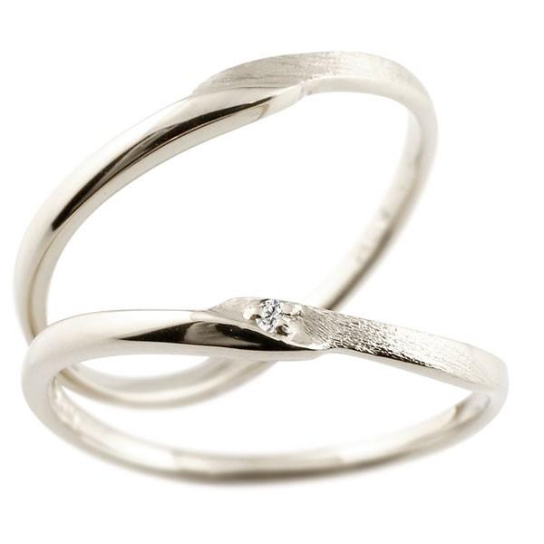 New限定品 スイートペアリィー インフィニティ ペアリング 結婚指輪 マリッジリング ダイヤモンド ホワイトゴールドk10 S字 つや消し 一粒 10金 華奢 高知インター店 Collezionec2ph Com