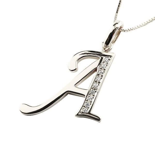 イニシャル ネーム メンズ A ネックレス ダイヤモンド ホワイトゴールドk18 ペンダント アルファベット チェーン 人気 男性 18金 ダイヤ 送料無料 Www Arilab Com Tr Index Php