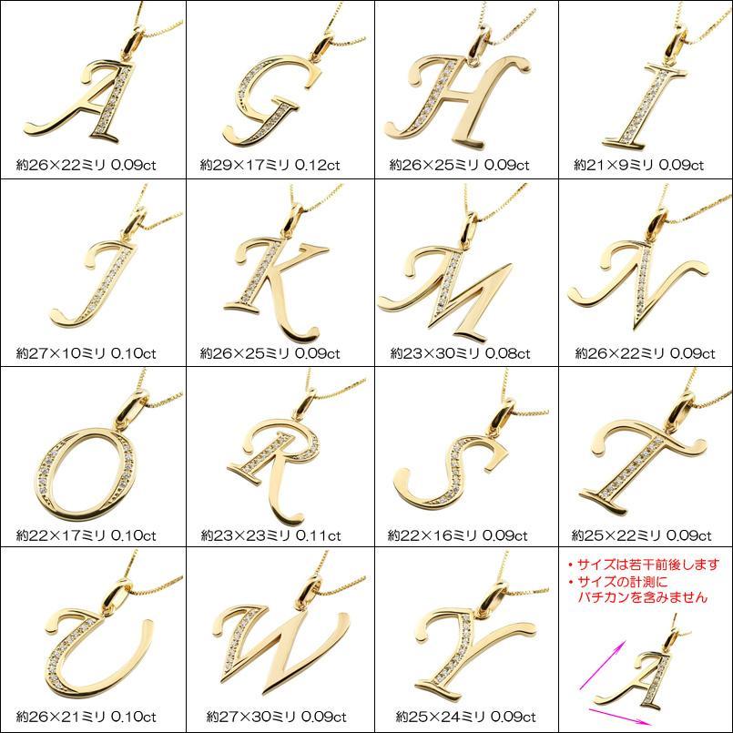 ハワイアンジュエリー ネックレス 18金 ネーム 選べるイニシャル
