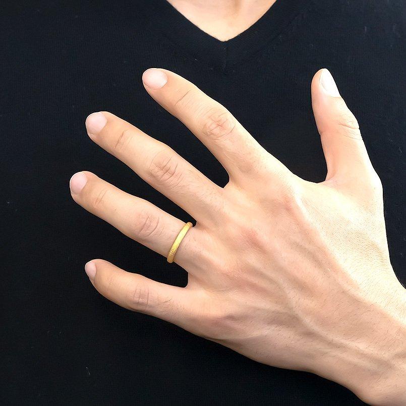 ジュエリー工房アトラス 24金 リング 純金 指輪 メンズ ゴールド 24k