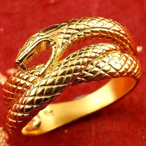 純金 ピンキーリング ゴールド リング 蛇 ヘビ 指輪 幅広 k24 24金 スネークデザイン 女性 レディース 送料無料 人気 ピンキーリング