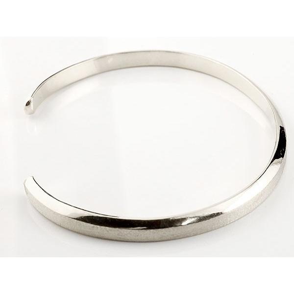 バングル プラチナ ブレスレット メンズ 地金 テーパーデザイン 鍛造