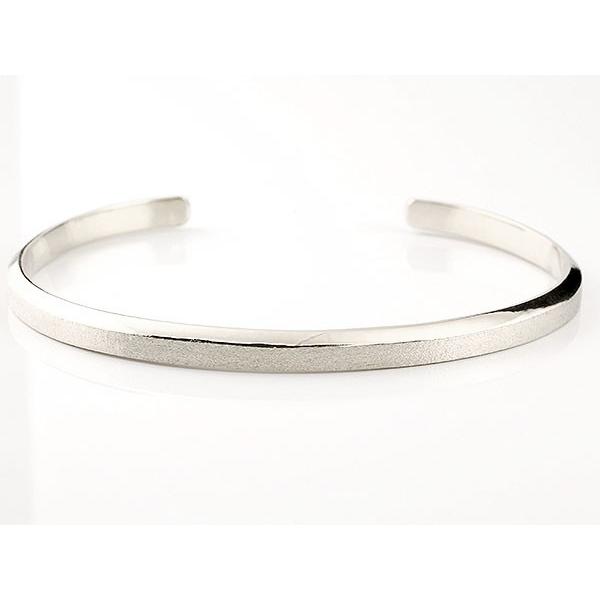 バングル プラチナ ブレスレット メンズ 地金 テーパーデザイン 鍛造