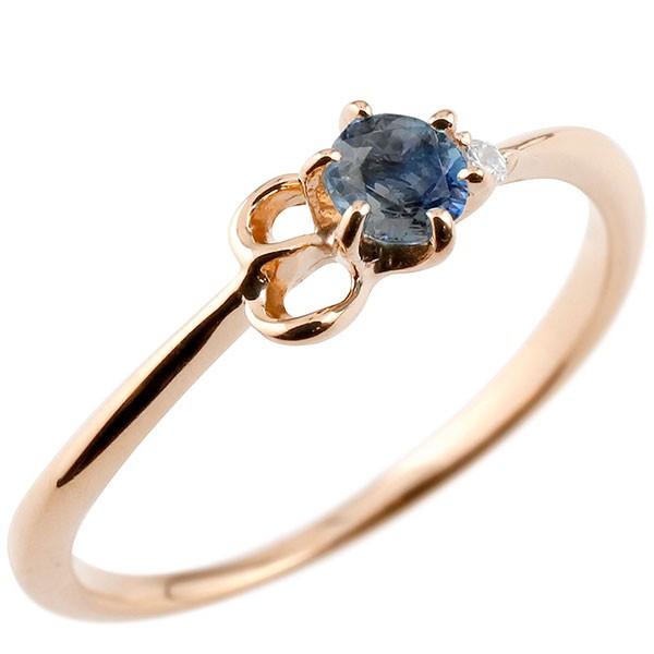 良好品 ブルーサファイア ピンキーリング E ネーム イニシャル 指輪 貴方だけの宝物を身に着ける喜びを ダイヤモンド 人気 9月誕生石 レディース 10金 ピンクゴールドk10アルファベット 華奢リング レディースアクセサリー