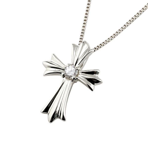 クーポン発行 18金 18k ネックレス メンズ クロス メンズネックレス 十字架 ダイヤモンド ペンダント トップ ホワイトゴールドk18 ダイヤ 18k Wg チェーン 人気 送料無料 速達メール便 Www Skylanceronline Com