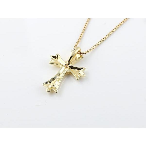 ネックレス ダイヤモンド 18金 トップ メンズ クロス 十字架