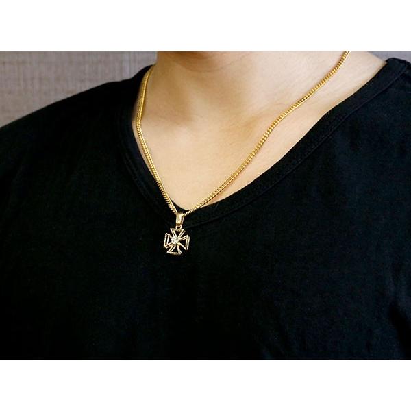 喜平 トップ 18金 ネックレス メンズ キヘイ クロス ライト