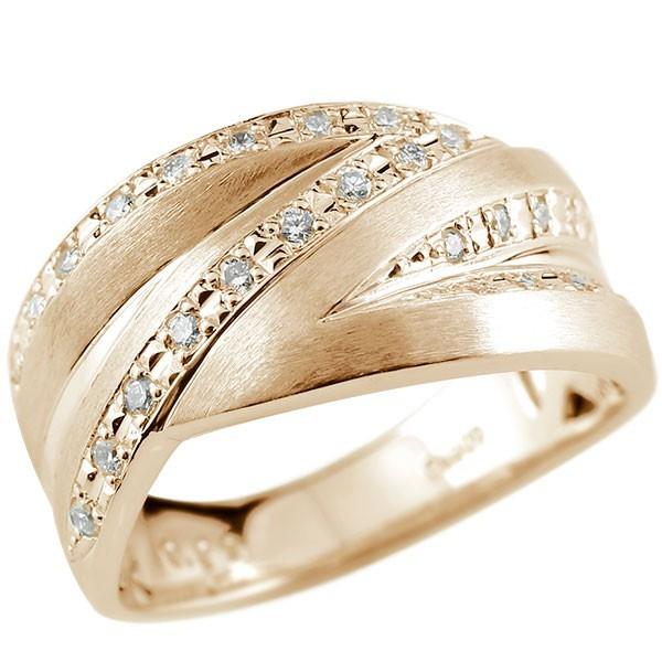 メンズリング ダイヤモンド リング ピンクゴールドk18 ピンキーリング ホーニング加工 つや消し 18金 指輪 指輪 ダイヤ 送料無料 人気 セール SALE｜atrusyume