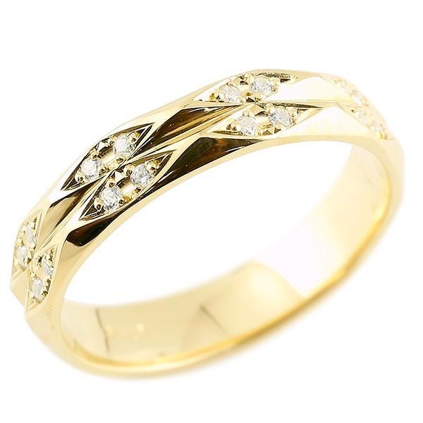 リング ゴールド 指輪 ダイヤモンド イエローゴールドk18 ダイヤリング 指輪 婚約指輪 ダイヤ カットリング 菱形 18金 宝石 送料無料 セール SALE｜atrusyume