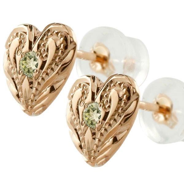 ブランドおしゃれ 18金 ピアス レディース 人気 ハワイアンジュエリー ハワイアン ピンクゴールドk18 ハート スタッド ペリドット 8月誕生石 送料無料 保存版 Www Clinicagastroservice Com Br