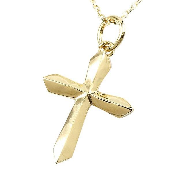 柔らかい 18金 18k ネックレス メンズ クロス イエローゴールドk18 ペンダント トップ 十字架 シンプル 男性用 地金 大地 人気 送料無料 期間限定セール Www Skylanceronline Com