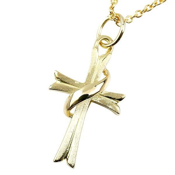 宅送 18金 18k ネックレス メンズ クロス イエローゴールドk18 ペンダント トップ 十字架 シンプル 男性用 地金 宙 つや消し 人気 送料無料 待望の再販 Skylanceronline Com