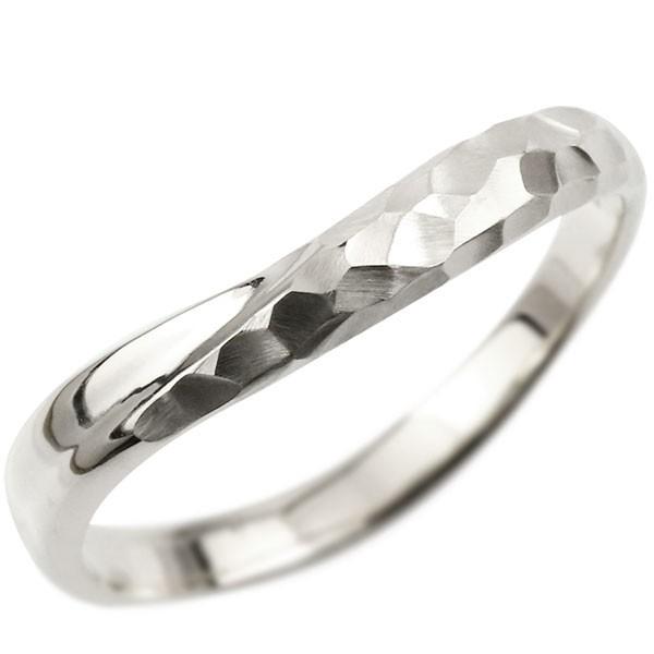 ピンキーリング 指輪 最大68％オフ リング シルバー 婚約指輪 エンゲージリング 槌目 地金 緩やかなV字 魅力的な 送料無料 sv925 槌打ち ロック仕上げ