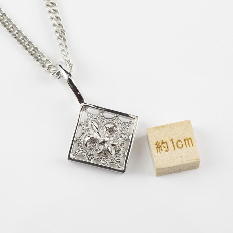 プラチナ ペンダントトップ メンズ 喜平 pt999 ユリの紋章 純チェーン