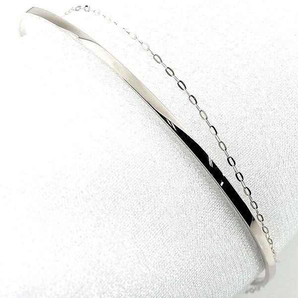 ブレスレット プラチナ バングル pt900 レディース チェーン 華奢 細身 地金 送料無料 セール SALE