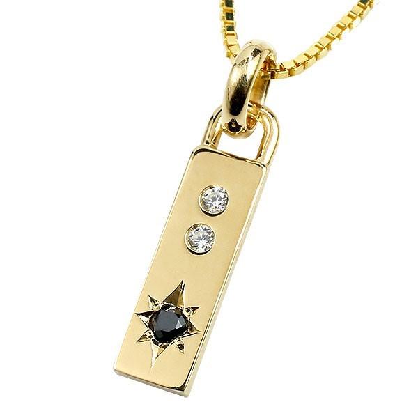 メンズ ネックレス イエローゴールドk10 バーネックレス トップ ブラックダイヤモンド ダイヤ 10金 10k プレートネックレス トップ トレジャーハンター 人気 ゴールド ネックレス メンズ ペア 鍵 鍵穴 ダイヤモンド リンクコーデ