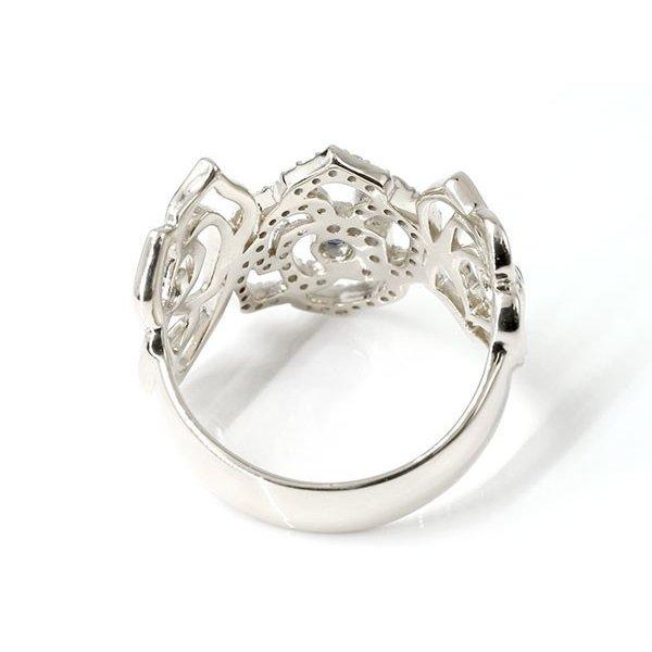 レビューで送料無料 ピンキーリング 婚約指輪 キュービックジルコニア ホワイトゴールドk10 サファイア バラ リング 指輪 母の日 ローズ 薔薇 10金 エンゲージリング 幅広 エンゲージリング リングサイズを選んで注文ボタンを押してください ２号 Baskincoffee Vicom