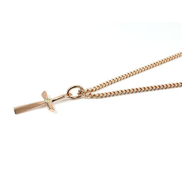 再再販 18金 18k ネックレス メンズ 喜平用 キヘイ クロス ペリドット ピンクゴールドk18 ペンダント トップ 十字架 一粒 シンプル つや消し キヘイ人気 緑の宝石 予約販売品 Doctorshospital Com Pk