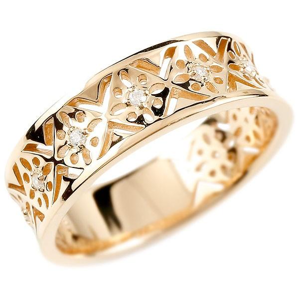 新しいコレクション メンズ リング ピンクゴールドk18 ダイヤモンド ピンキーリング 幅広 ダイヤ 指輪 透かし 男性用 18金 宝石 送料無料 数量限定 Secretoftheislands Com