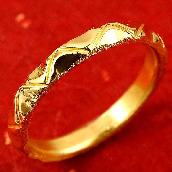 純金 24金 ゴールド k24 指輪 ピンキーリング ホーニング加工 鏡面加工 婚約指輪 エンゲージリング 地金リング 1-16号 ストレート 送料無料