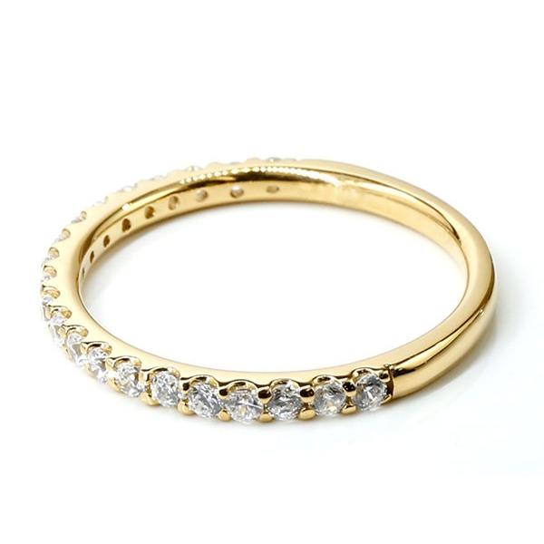 4℃ K10イエローゴールドダイヤモンド　ピンキーリング ハーフエタニティ 4℃ K10イエローゴールドダイヤモンド ピンキーリング ハーフエタニティ