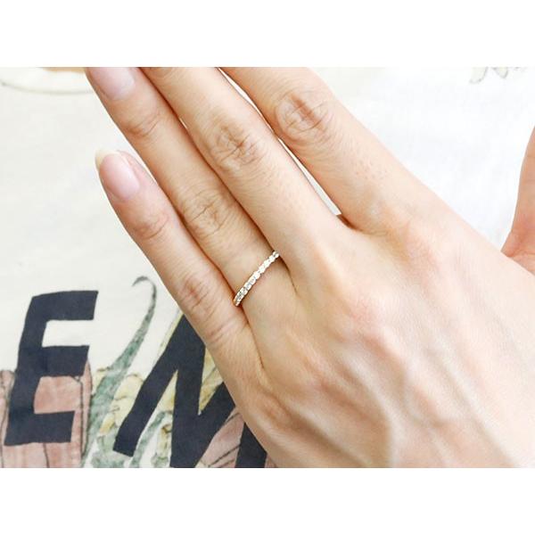 ピンキーリング 婚約指輪 ダイヤ ダイヤモンド ハーフエタニティ