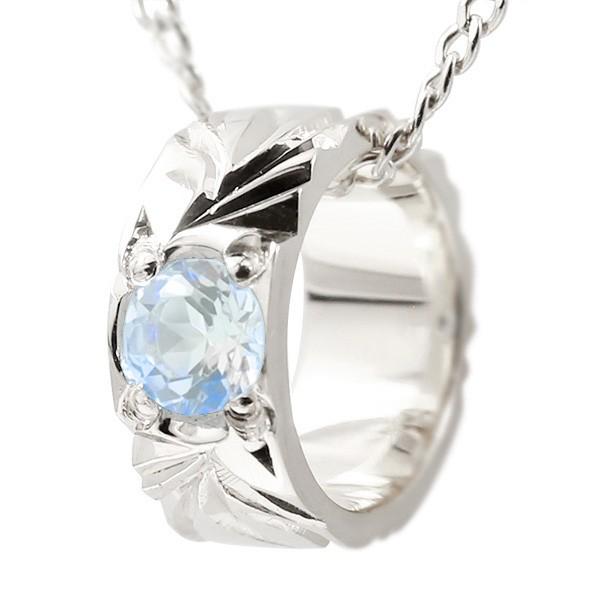 格安人気 ハワイアンジュエリー ネックレス トップ メンズ プラチナネックレス ブルームーンストーン ベビーリング ネックレス トップ