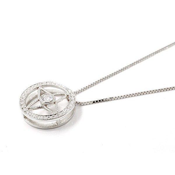 ネックレス メンズ キュービックジルコニア シルバー 四芒星形 ペンダント トップ Sv925 チェーン 男性用 人気 コントラッド 東京 送料無料 cscm ジュエリー工房アトラス夢 通販 Yahoo ショッピング