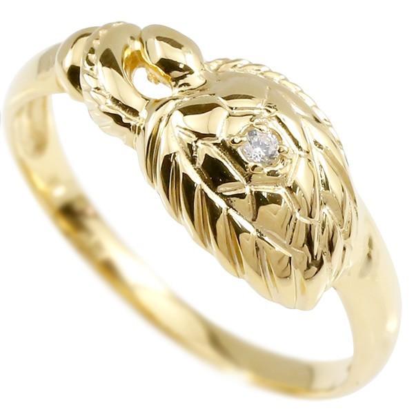 婚約指輪 ダイヤ リング イエローゴールドk10 ダイヤモンド カメ エンゲージリング 指輪 ピンキーリング 10金 亀 かめ レディース 送料無料 セール SALE
