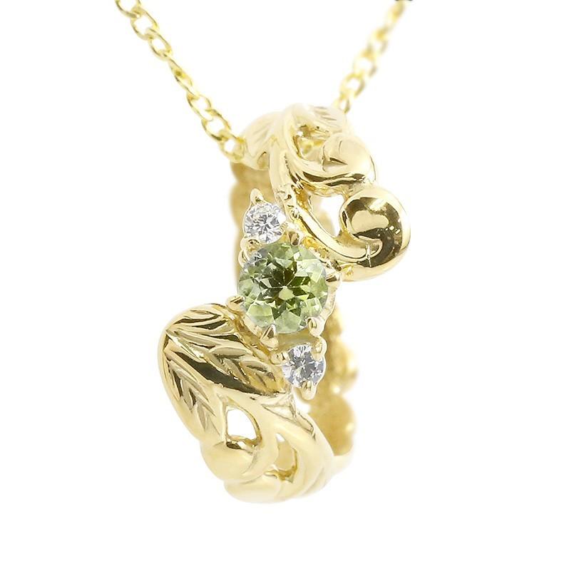 好評 18金 18k ハワイアン メンズ ネックレス ペリドット ダイヤモンド ベビーリング イエローゴールドk18 チェーン ネックレス 男性用 プレゼント 緑の宝石 格安 Mtkbrasil Com Br