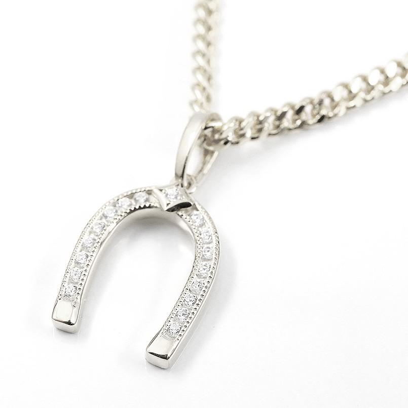 プラチナ ペンダントトップ メンズ 喜平 ダイヤモンド 馬蹄 ホース