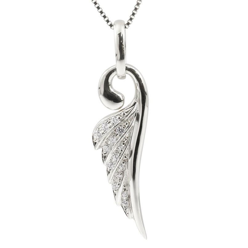 超激安 ネックレス トップ メンズ キュービックジルコニア ホワイトゴールドk10 羽根 ペンダント 10金 チェーン 男性用 天使 エンジェル 羽 翼 フェザーネックレス 売り切れ必至 Binamarga Tulungagung Go Id