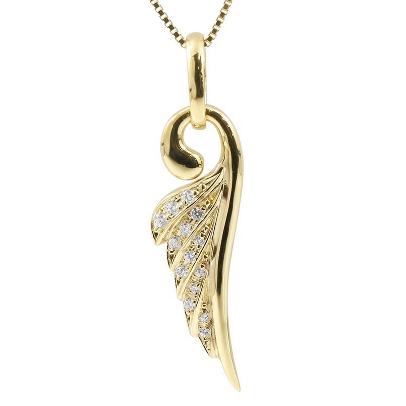 ネックレス メンズ メンズ キュービックジルコニア イエローゴールドk10 羽根 ペンダント 腕時計 アクセサリー ペンダントヘッド 10金 男性 天使 エンジェル 羽 セール 翼 人気 ジュエリー工房アトラス夢 cyicm フェザーネックレス Sale 通販ポイント