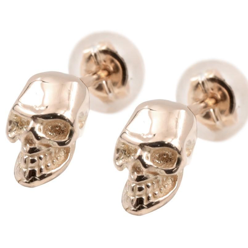 最新エルメス 根強い人気 メンズジュエリー ドクロモチーフ ペア 送料無料 男性用 髑髏 シンプル 地金 10金 ファーストピアス スタッドピアス スカル ドクロ ピンクゴールドk10 メンズ ピアス メンズアクセサリー Postetelecom Gouv Cg