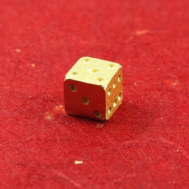 24金 ネックレス 純金 サイコロ 選べる天然石 ゴールド 24K 賽子