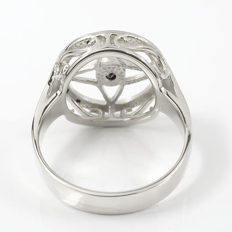 ★最終価格★ メンズ プラチナリング ブラックキュービックジルコニア 四芒星 指輪 pt900 ピンキーリング リング 男性用 コントラッド 東京 【MYK1486215050】(51945円)