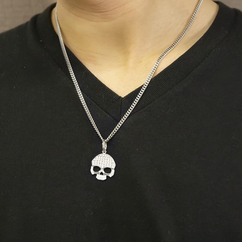ネックレス トップ メンズ 喜平 キュービックジルコニア シルバー925 ドクロ sv925 キヘイチェーン スカル 髑髏 コントラッド 東京 送料無料 セール SALE_4