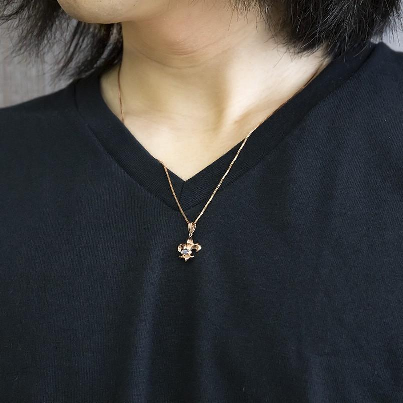 特価イラスト 送料無料 男性用 人気 ユリの紋章 メンズ フルール ド リス ピンクゴールドk18 ネックレス トップ チェーン ダイヤモンド シンプル アイオライト Pfcxp 18金 日本総代理店 Www Roylesbrook Lancs Sch Uk