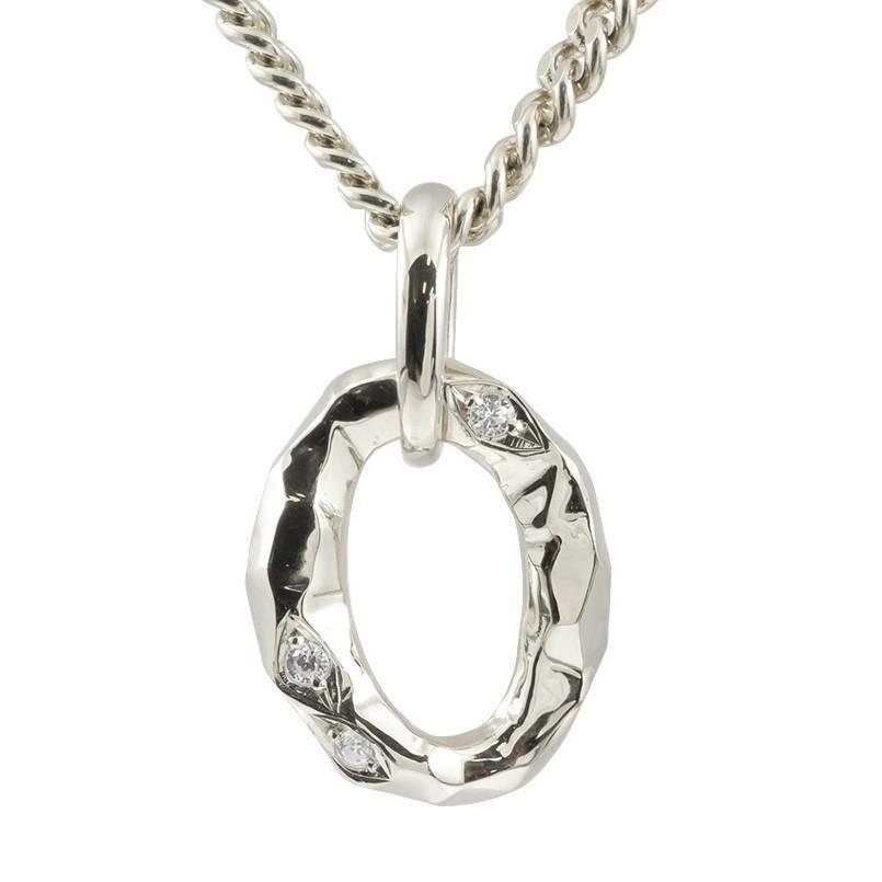 ネックレス メンズ 喜平用 ダイヤモンド ホワイトゴールドk10 ゼロ 0